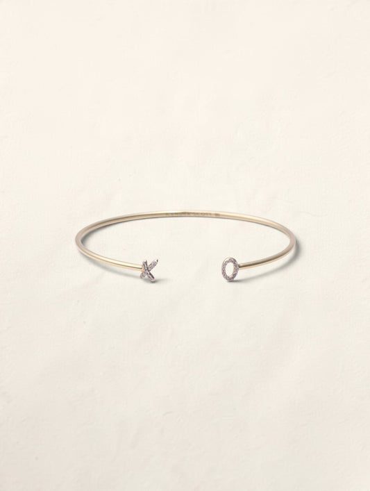 14K Yellow Gold Kendra Scott Diamond 'XO' Bangle