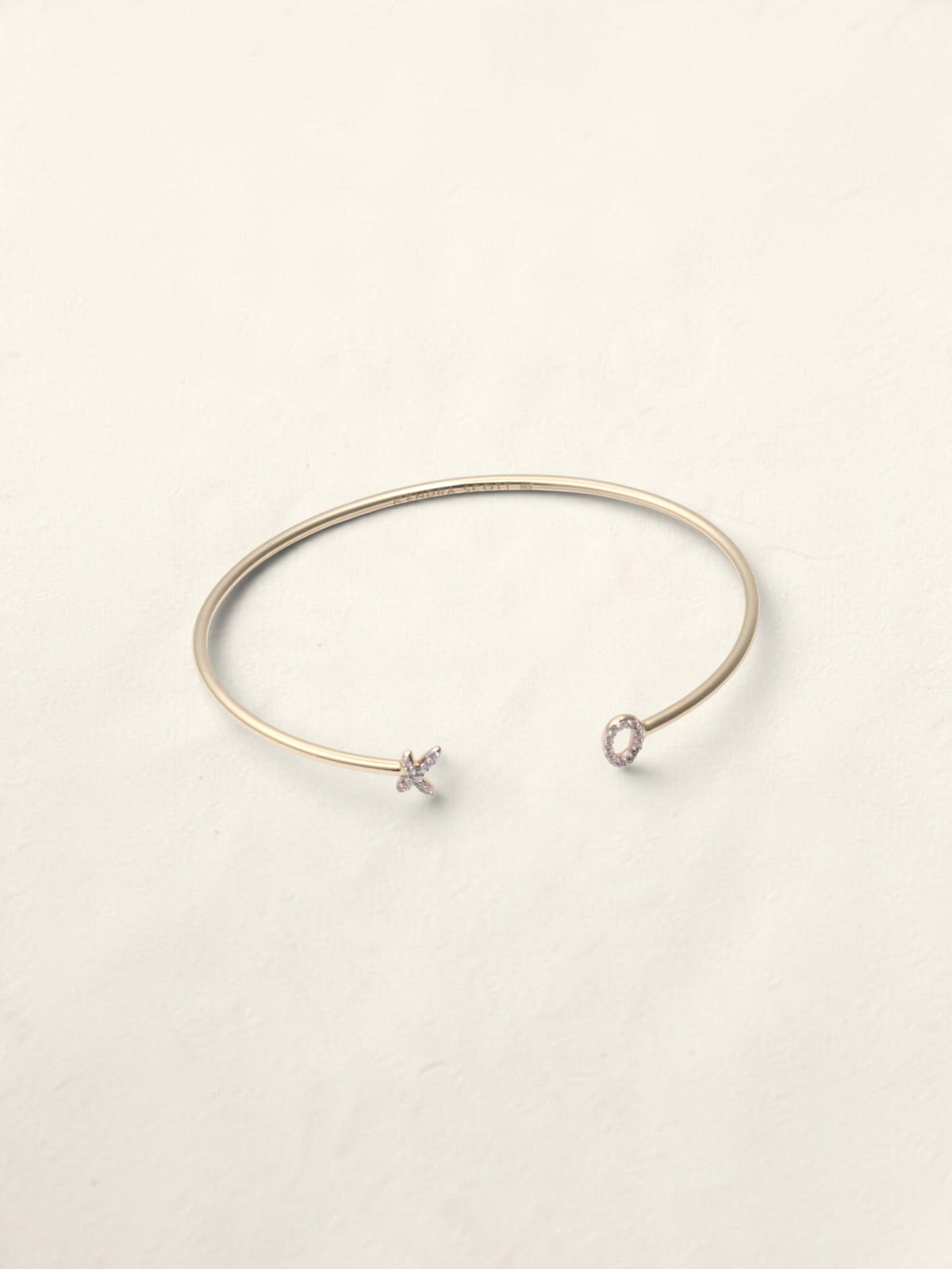 14K Yellow Gold Kendra Scott Diamond 'XO' Bangle