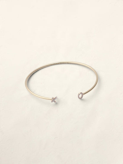 14K Yellow Gold Kendra Scott Diamond 'XO' Bangle
