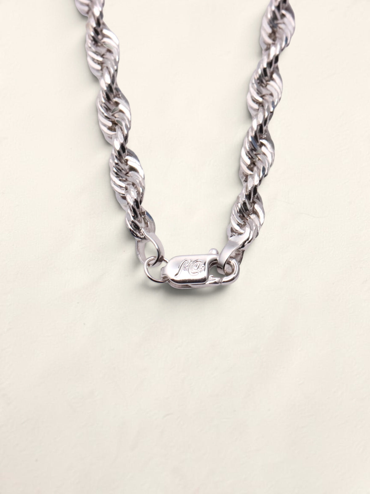 14K White Gold Rope Bracelet