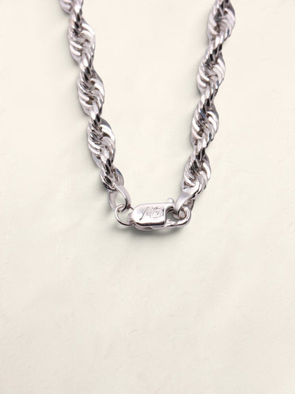 14K White Gold Rope Bracelet