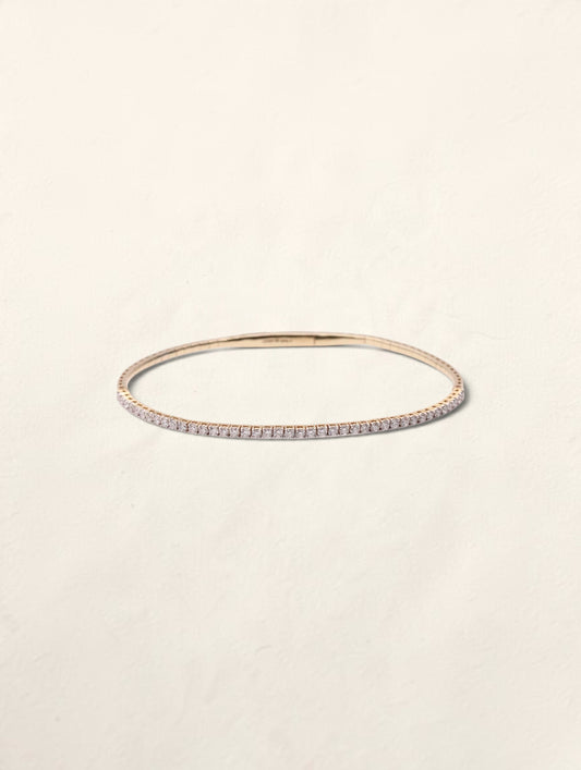 18K Yellow Gold Diamond Flex Bracelet