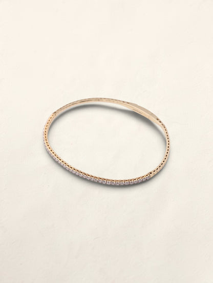 18K Yellow Gold Diamond Flex Bracelet