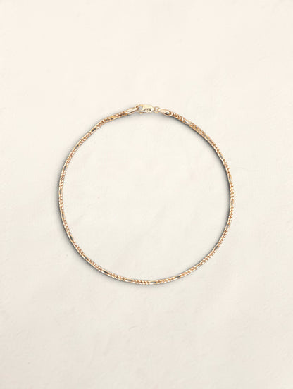 14K Yellow Gold Boxed Figaro Bracelet
