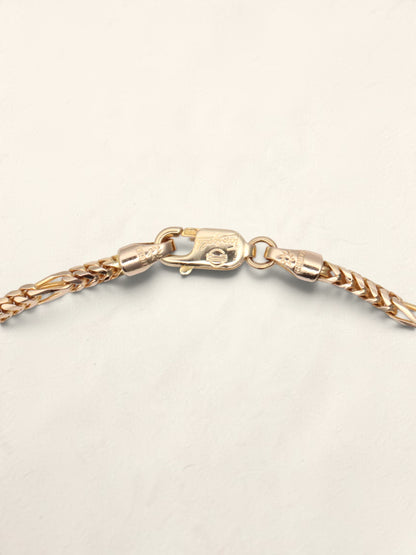 14K Yellow Gold Boxed Figaro Bracelet
