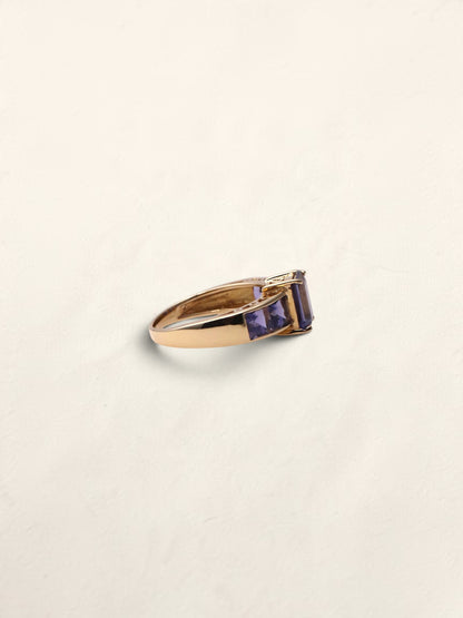 14K Yellow Gold Tanzanite Channel Ring