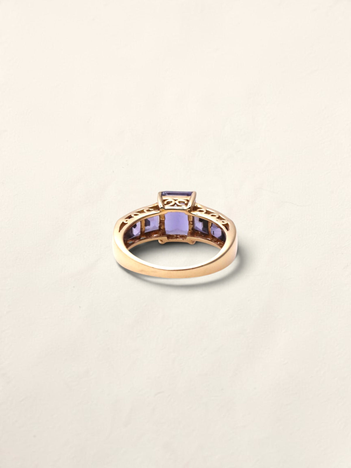 14K Yellow Gold Tanzanite Channel Ring