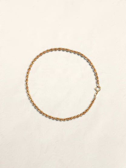 14K Yellow Gold Rope Bracelet
