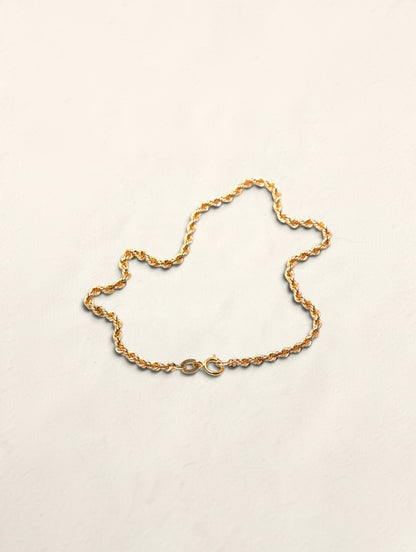 14K Yellow Gold Rope Bracelet