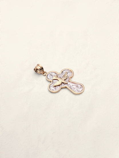 14k Reversible Cross Pendant