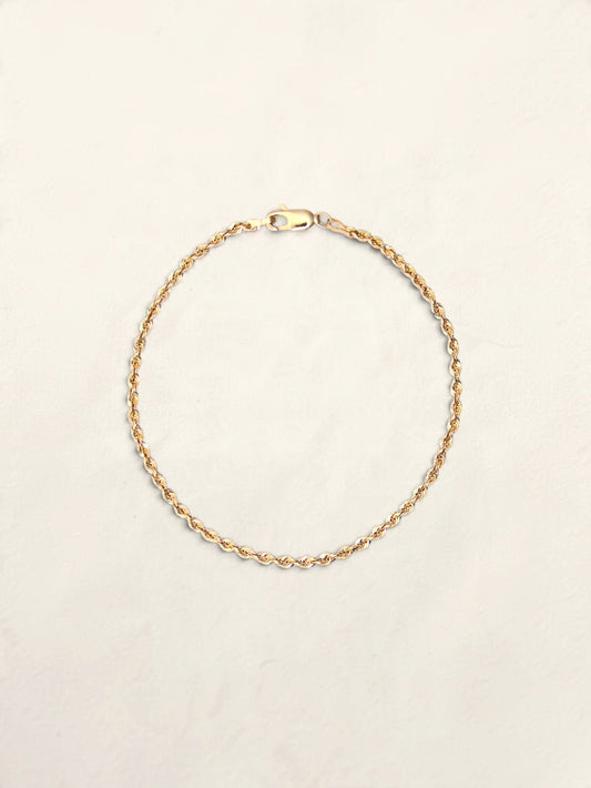 10K Yellow Gold Rope Bracelet