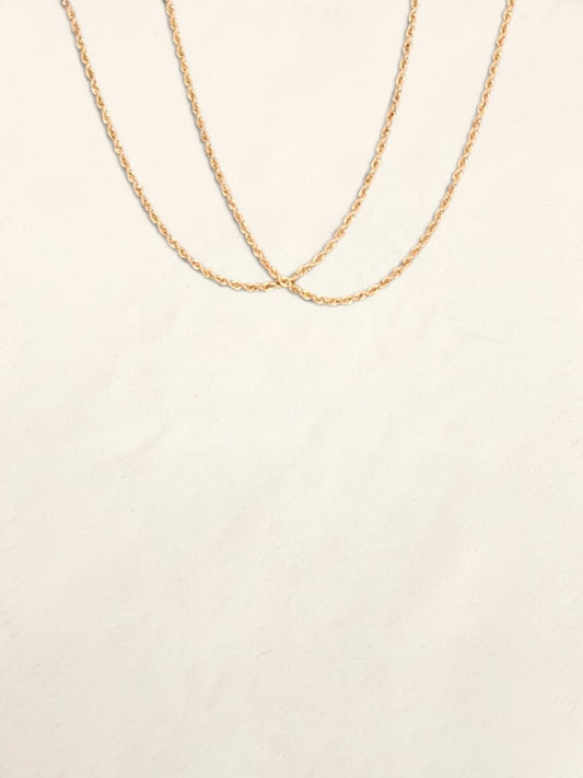 14k Yellow Gold Rope Chain 20.5in