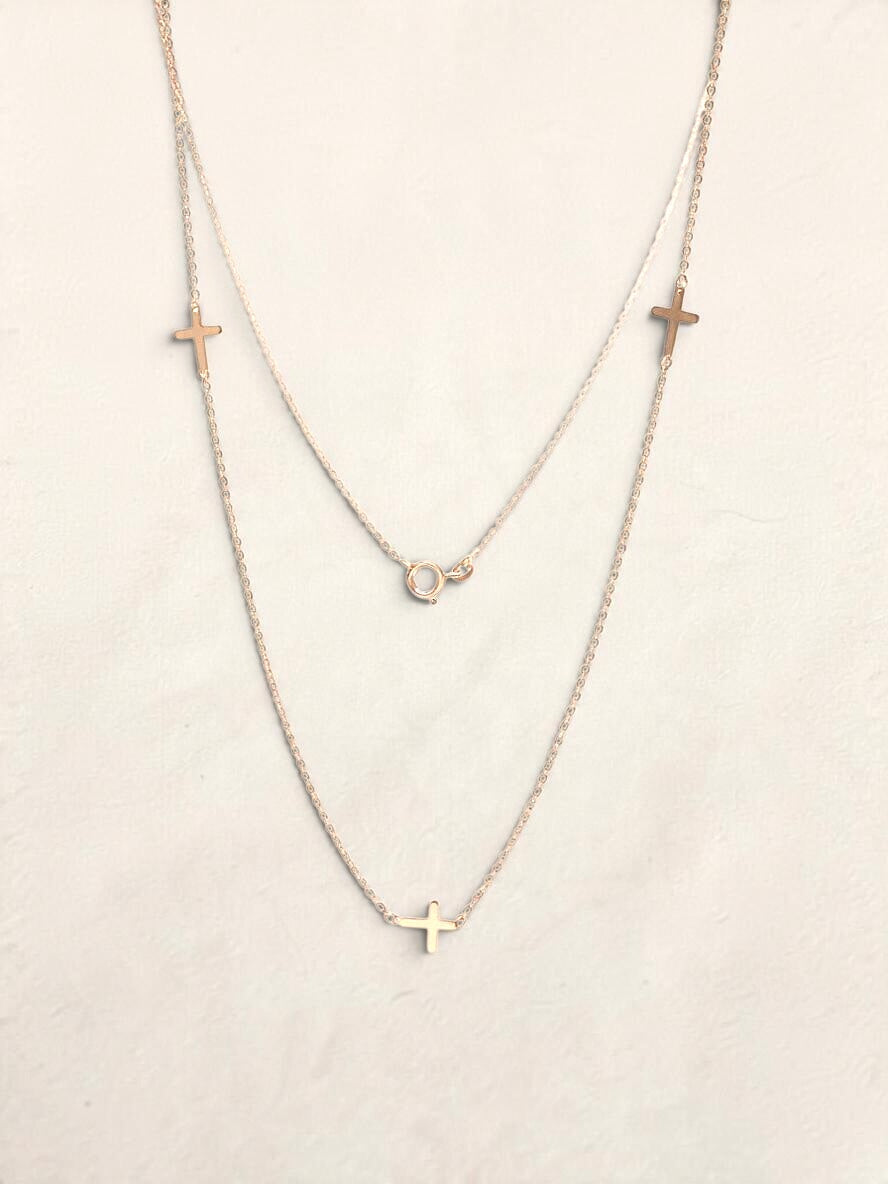 10k Yellow Gold Cross Necklace