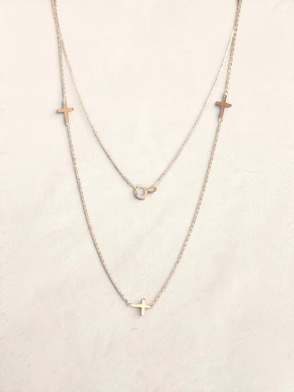 10k Yellow Gold Cross Necklace
