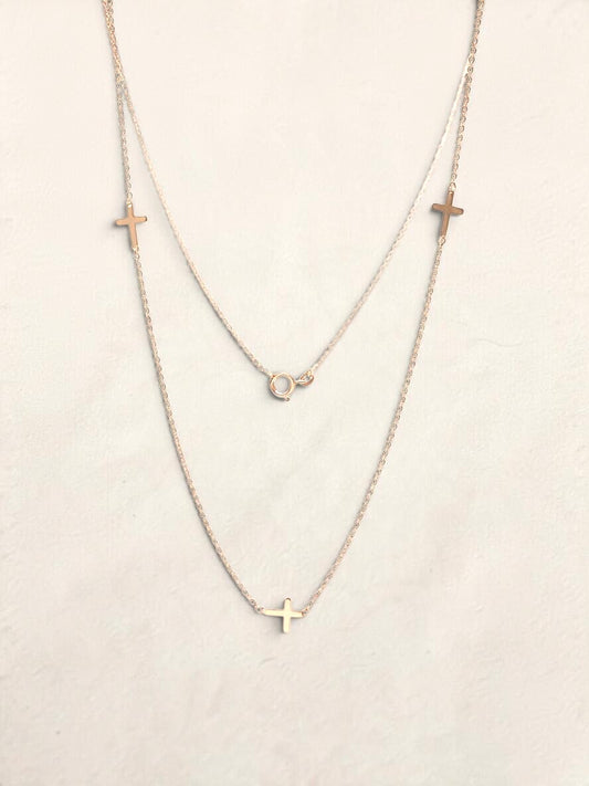 10k Yellow Gold Cross Necklace