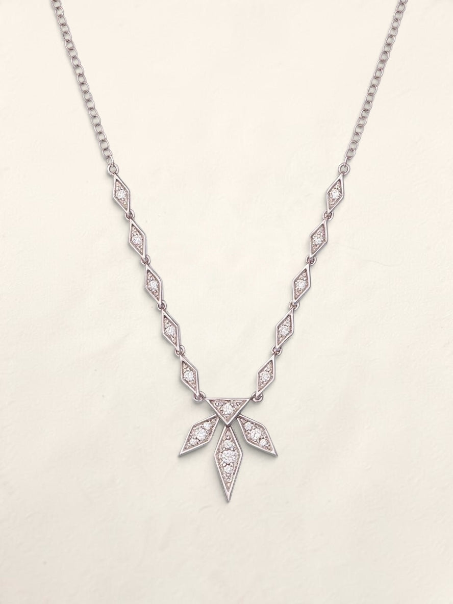 10k WG Disney Snowflake Necklace