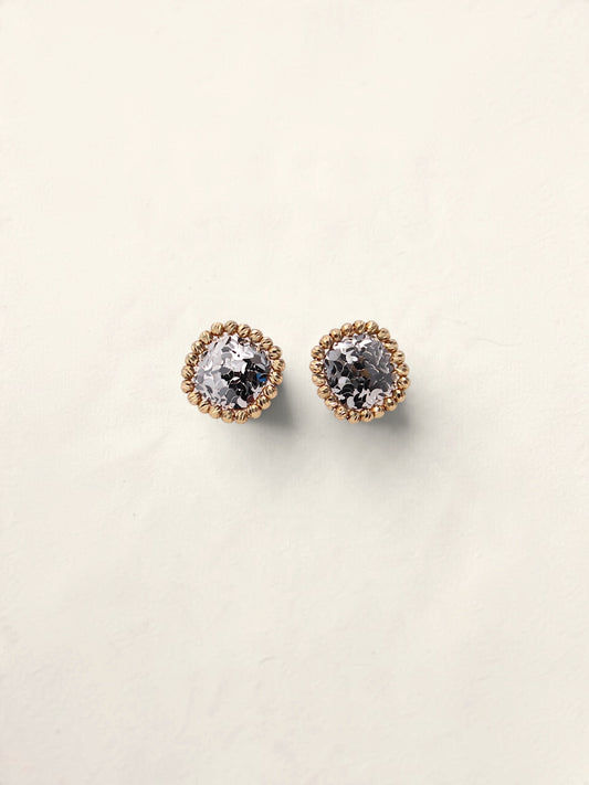 18K Two-Tone Mirror Earrings
