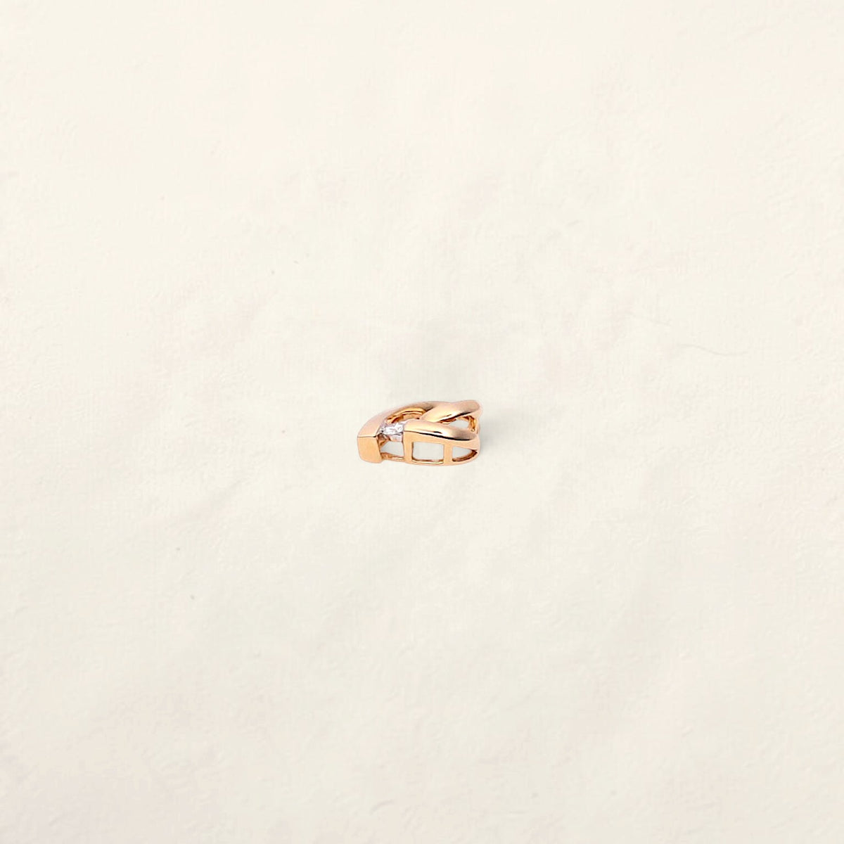 14K Yellow Gold Diamond Heart Pendant