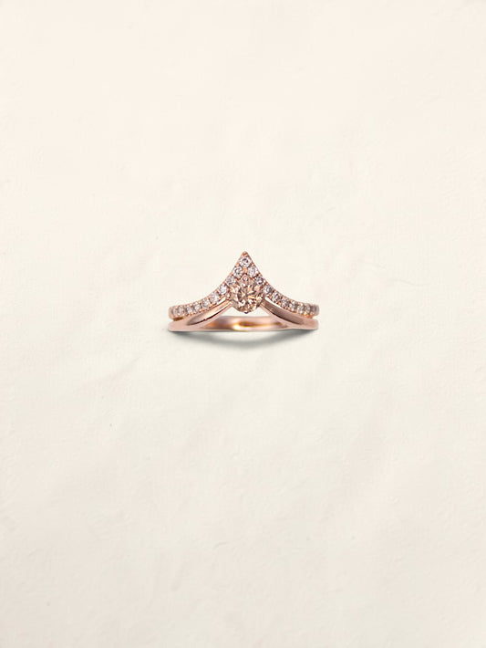 14K Rose Gold Levian Chocolate Diamond Teardrop Ring