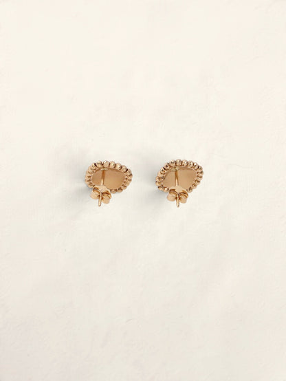 18K Two-Tone Mirror Earrings