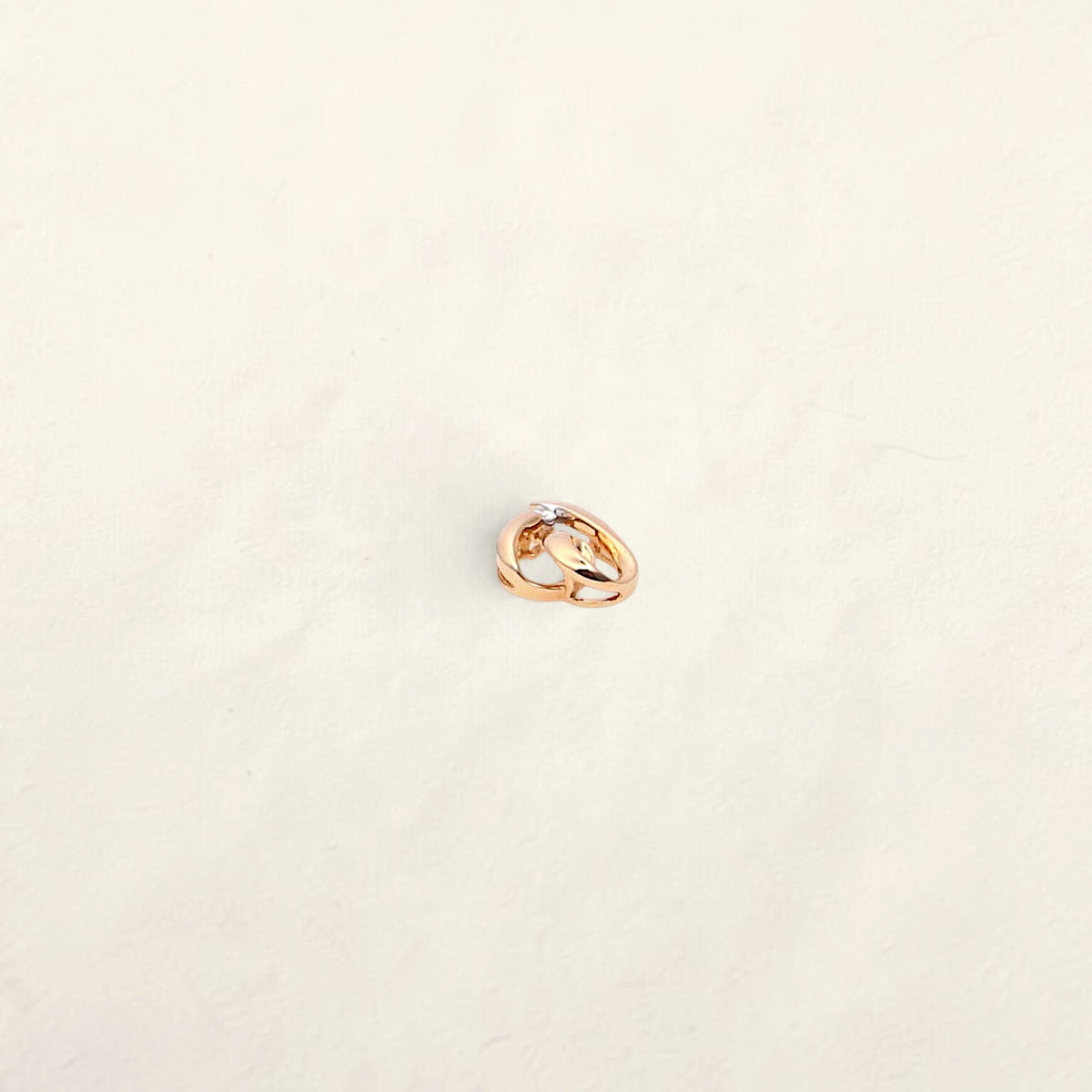 14K Yellow Gold Diamond Heart Pendant