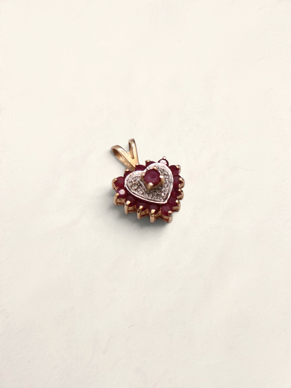 10k Ruby Heart Pendant
