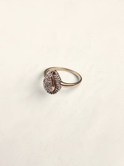10k Pear Diamond Ring
