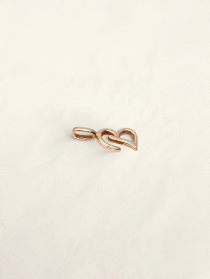 Zafrah 14K yellow gold initial B pendant with a polished finish on a clean white background.
