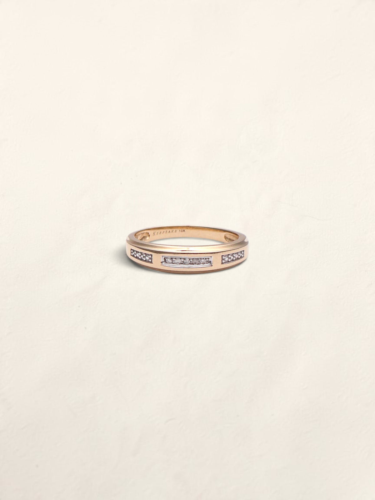 10k Diamond Chip Wedding Band