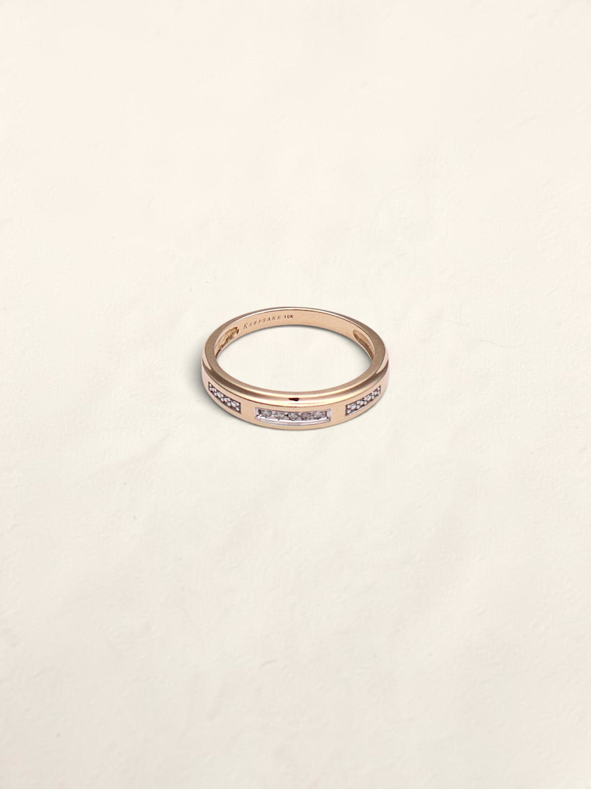 10k Diamond Chip Wedding Band