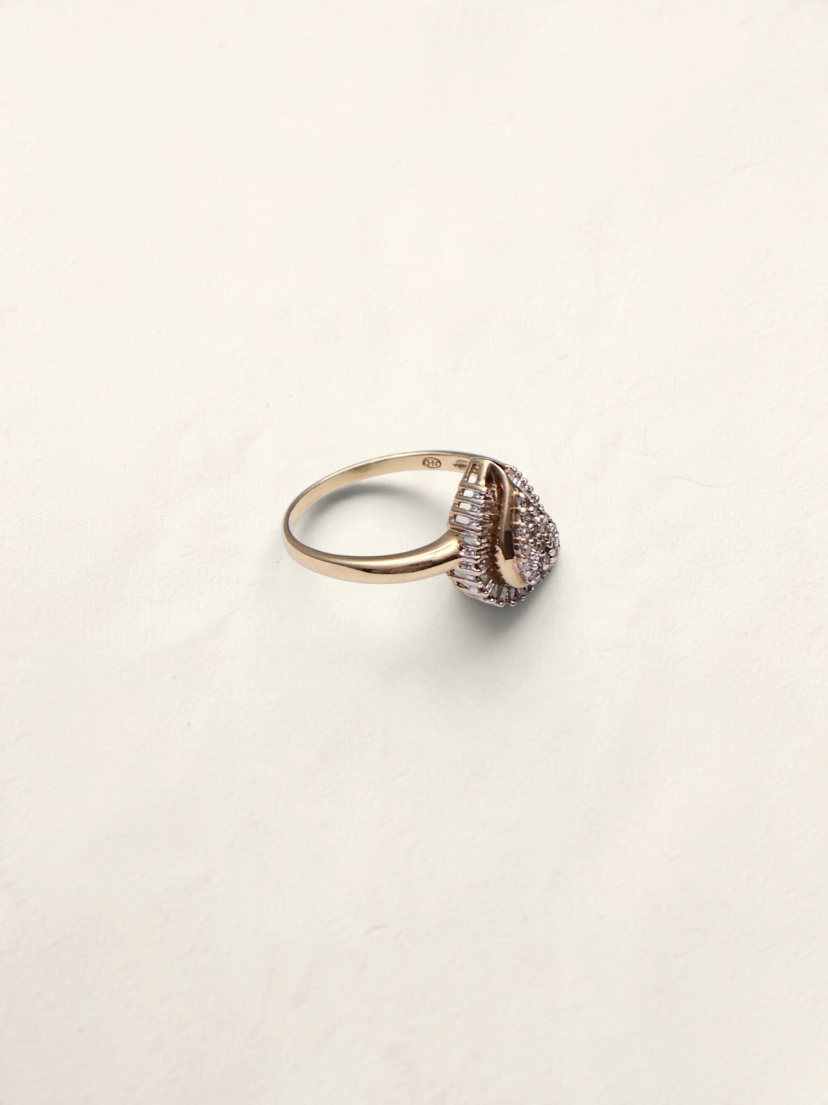 10k Pear Diamond Ring