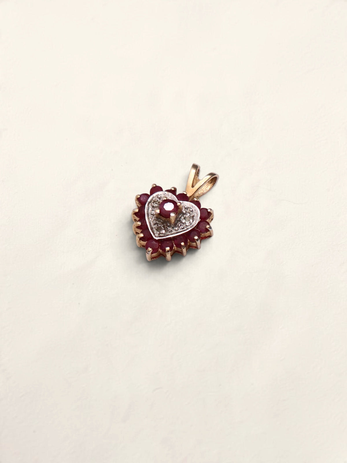 10k Ruby Heart Pendant