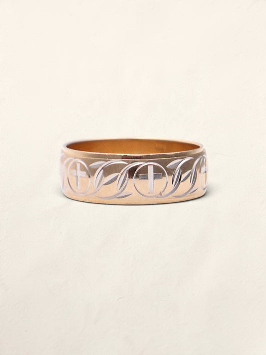14k Cross Band Ring