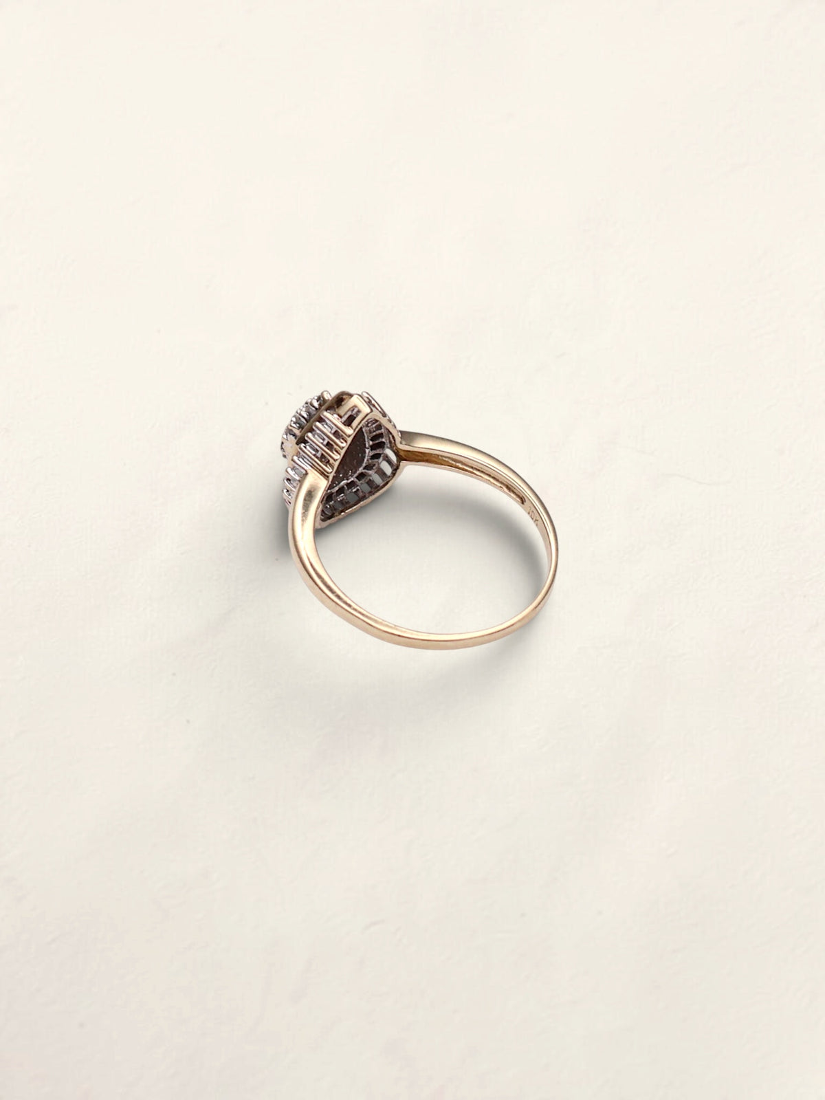 10k Pear Diamond Ring