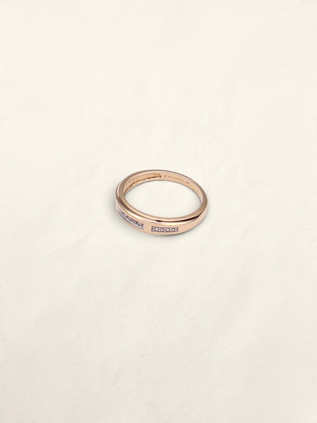 10k Diamond Chip Wedding Band