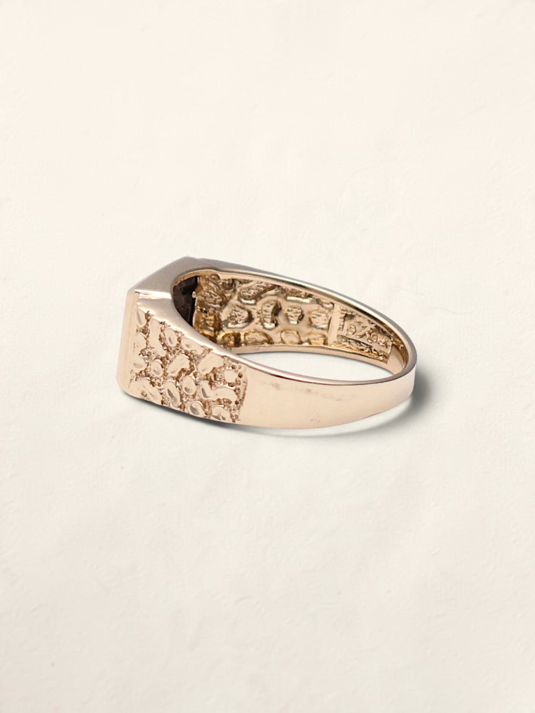 10k "DAD" Nugget Ring