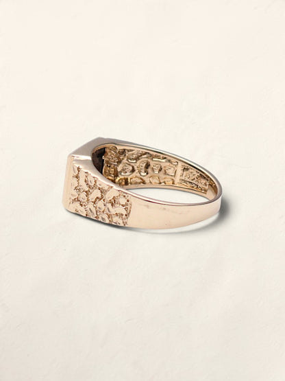 10k "DAD" Nugget Ring