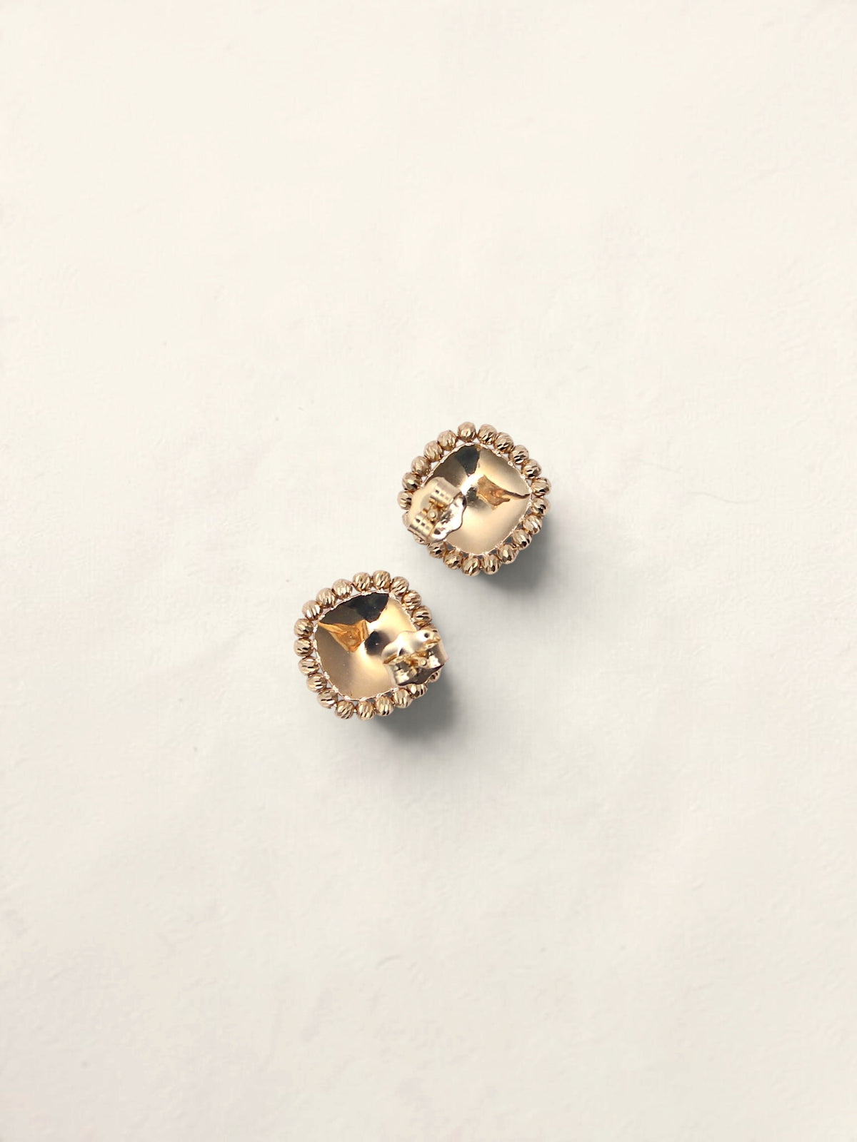 18K Two-Tone Mirror Earrings