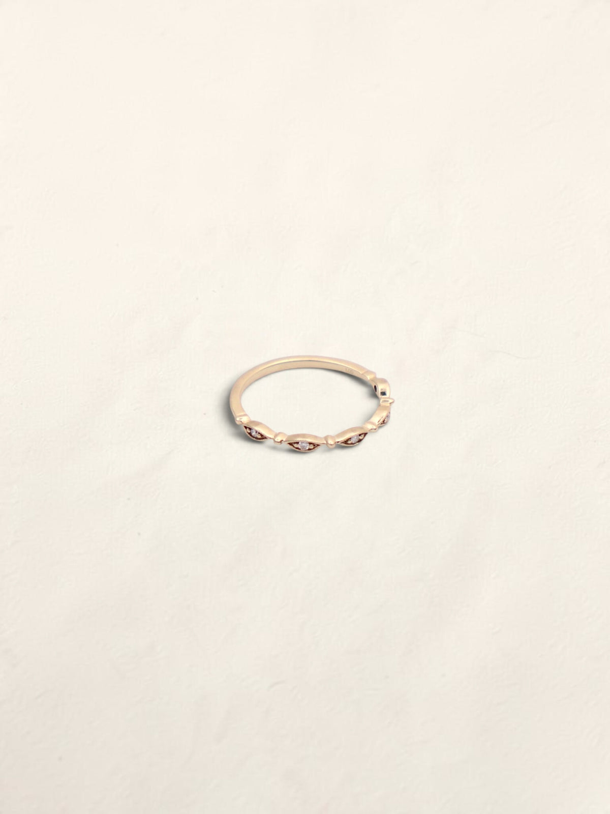 10k Gold Moissanite Accent Band