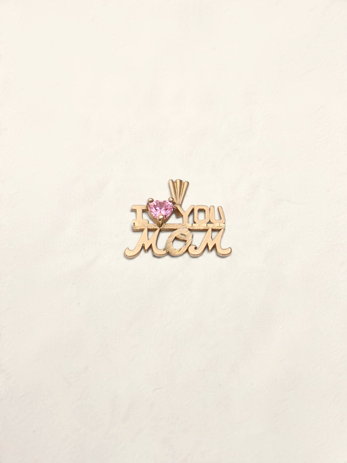 14k "I <3 MOM" Pendant