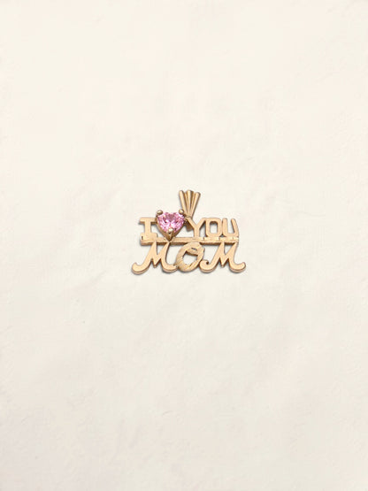 14k "I <3 MOM" Pendant