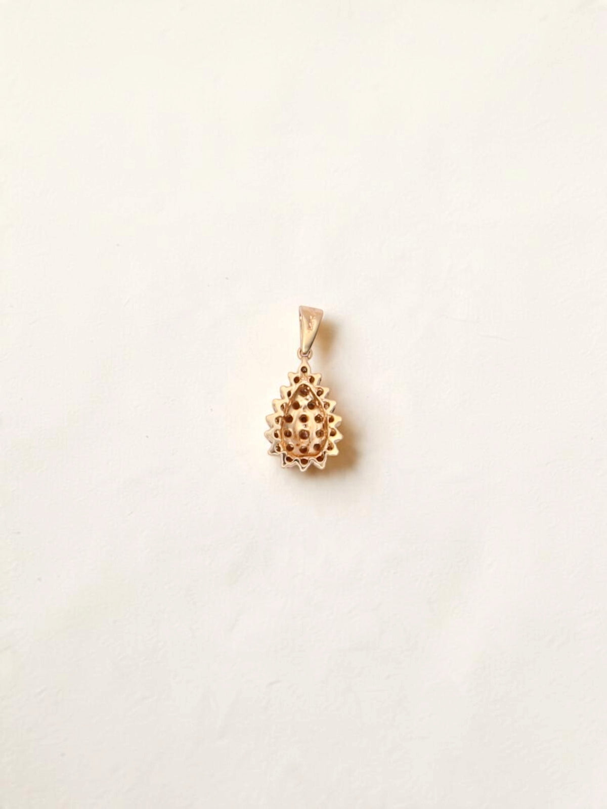 14K Yellow Gold Chocolate Diamond Cluster Pendant