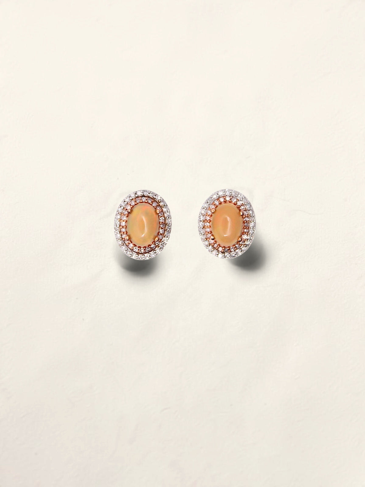 14K Two-Tone Effy Ethiopian Opal and Diamond Earrings