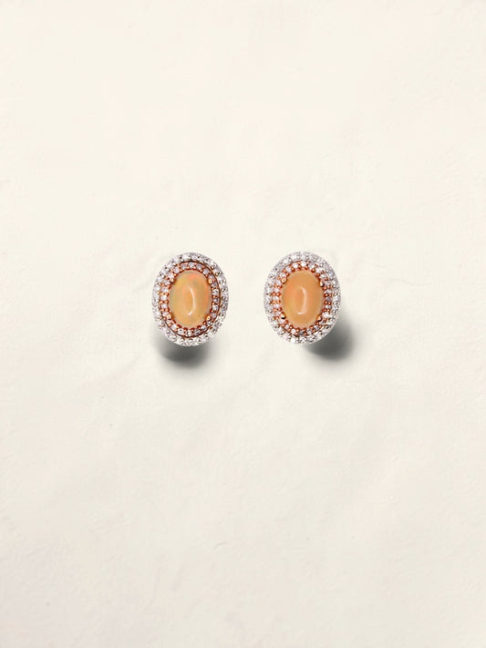 14K Two-Tone Effy Ethiopian Opal and Diamond Earrings