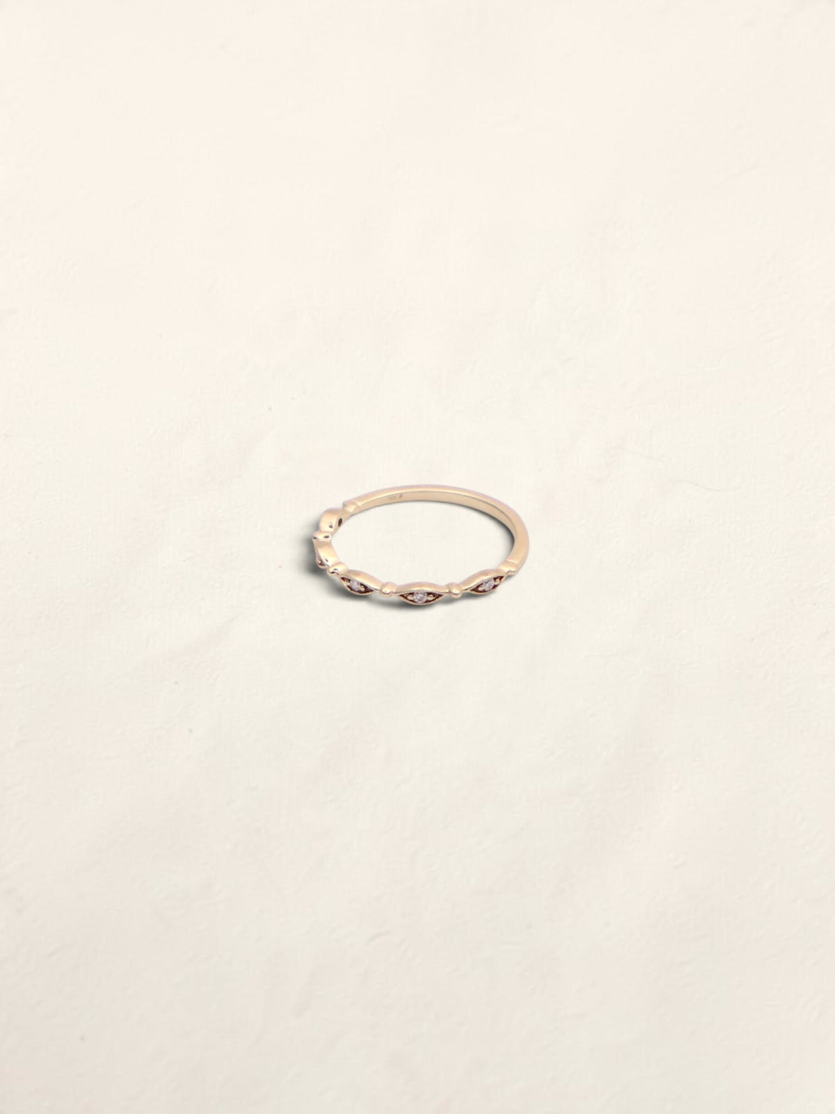 10k Gold Moissanite Accent Band