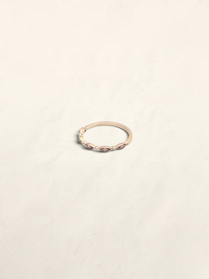 10k Gold Moissanite Accent Band