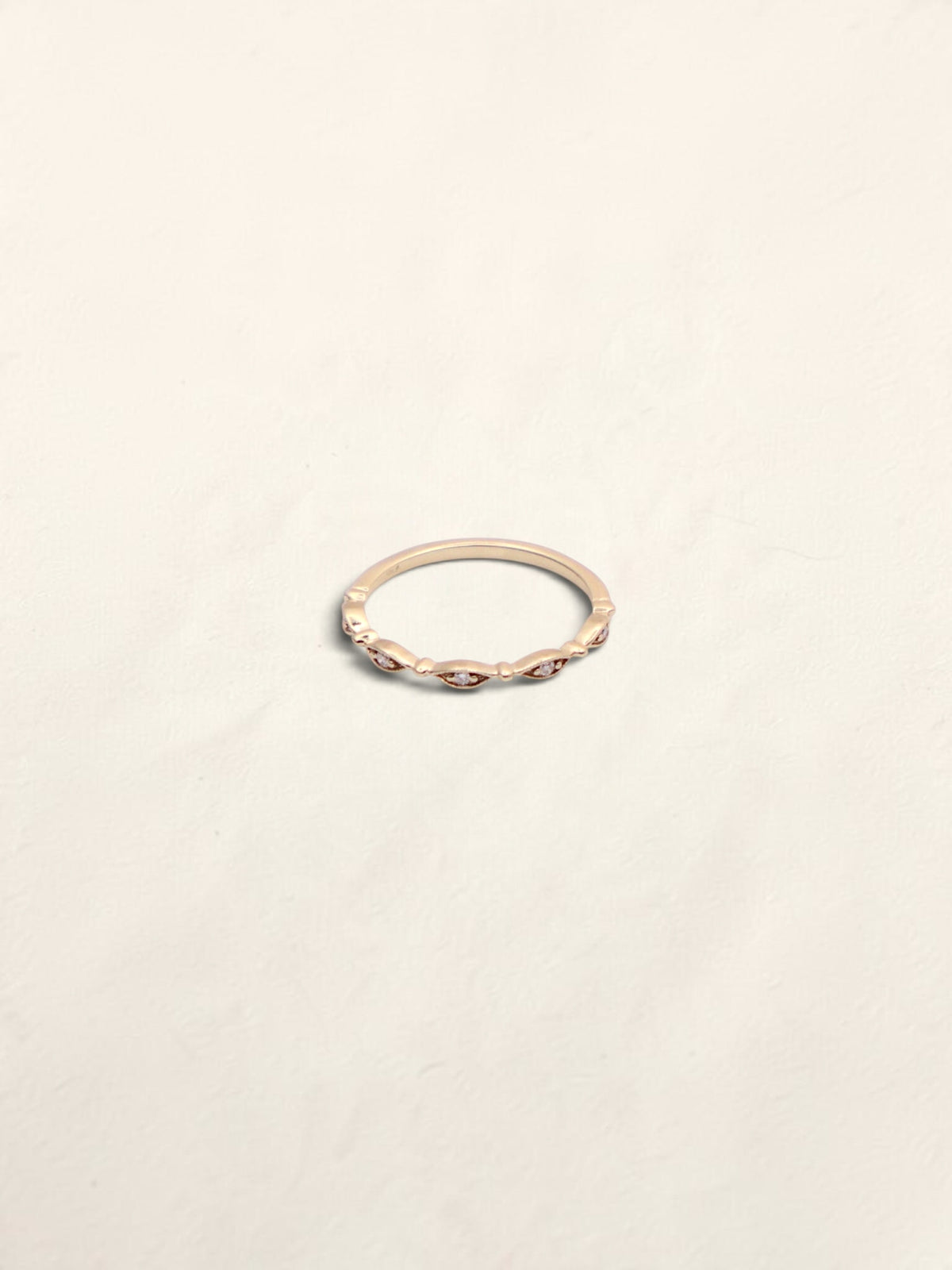 10k Gold Moissanite Accent Band
