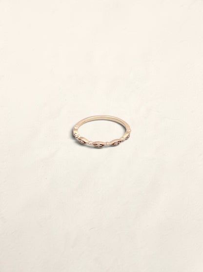10k Gold Moissanite Accent Band