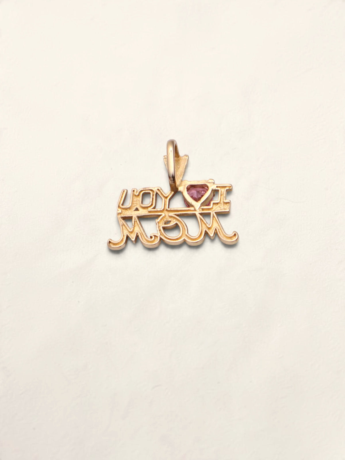 14k "I <3 MOM" Pendant