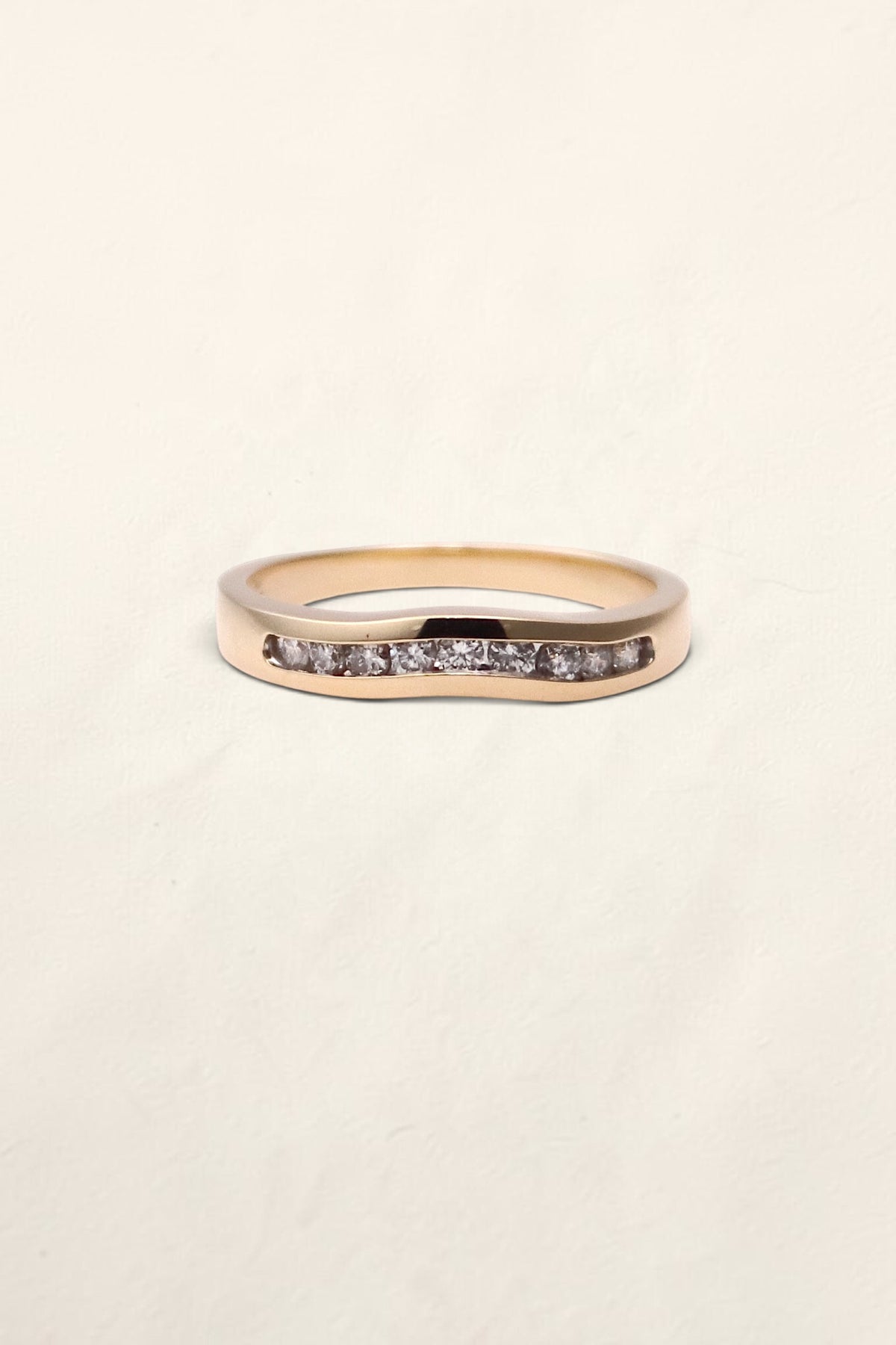 14K Yellow Gold Diamond Band